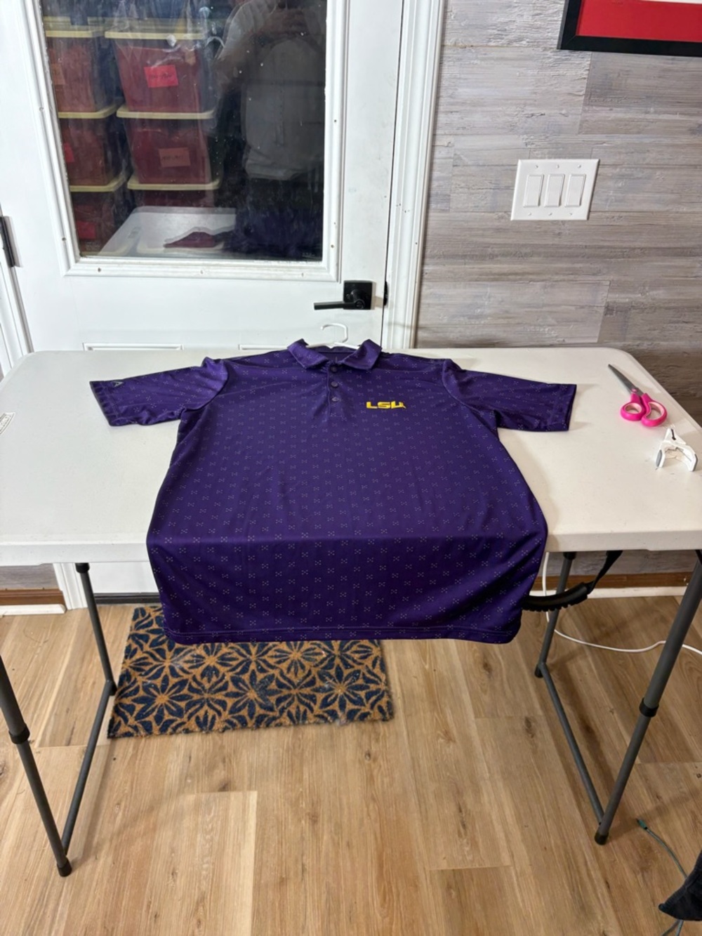 Antigua Purple Polo with Gold LSU Embroidery 1973 - Picture 3 of 12